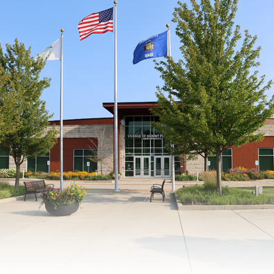 Village Hall building entrance. 