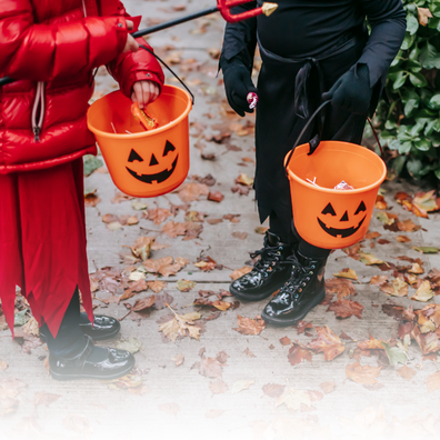 Kids trick or treating. 