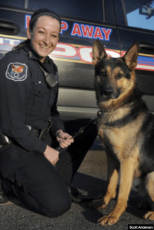 An officer and a K9. 