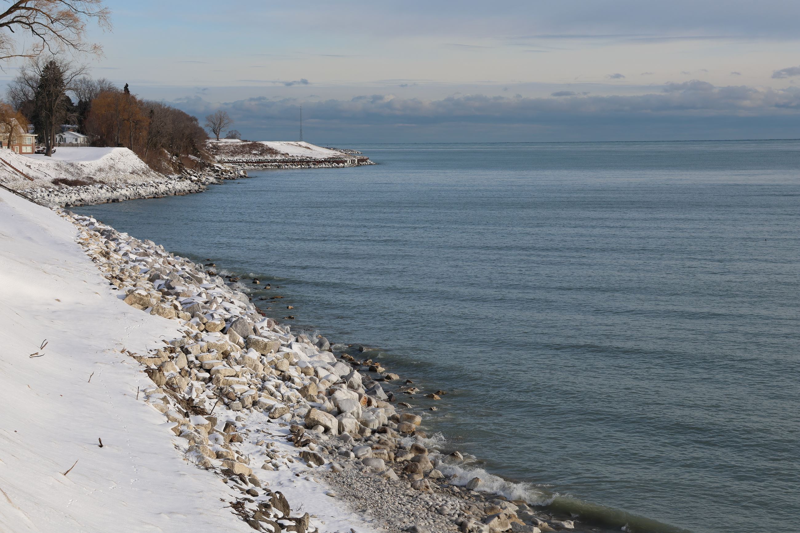 Lake Michigan shoreline. 