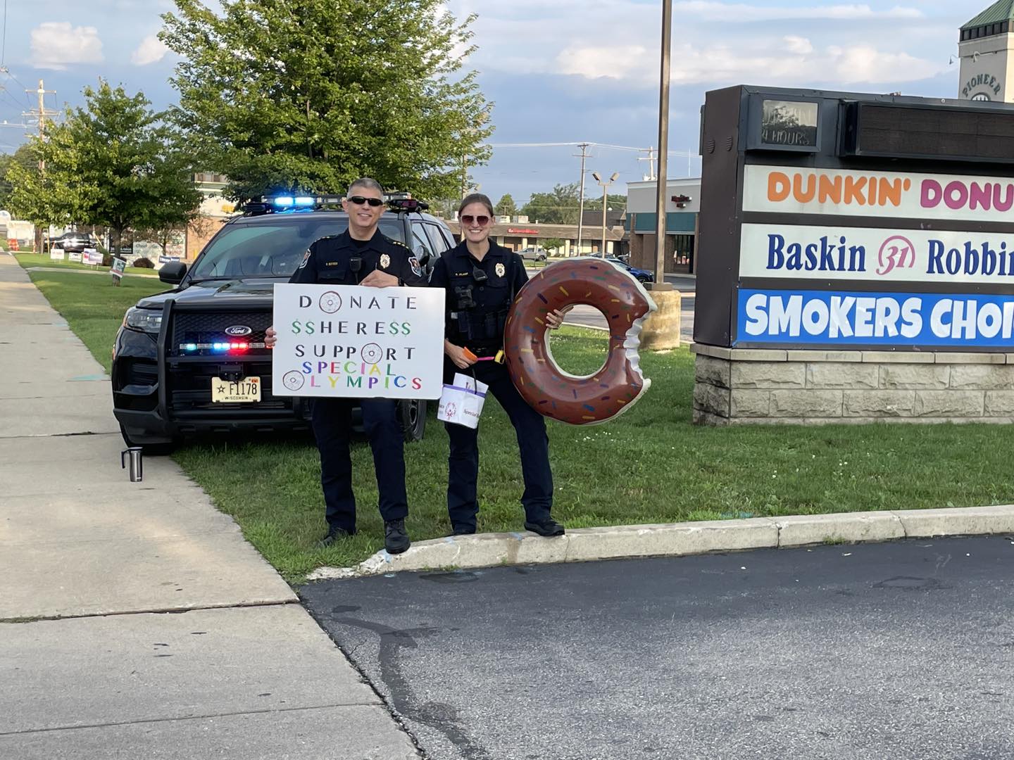 A group of police officers. 